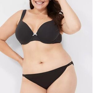 Cotton Double String Bikini Panty - Black